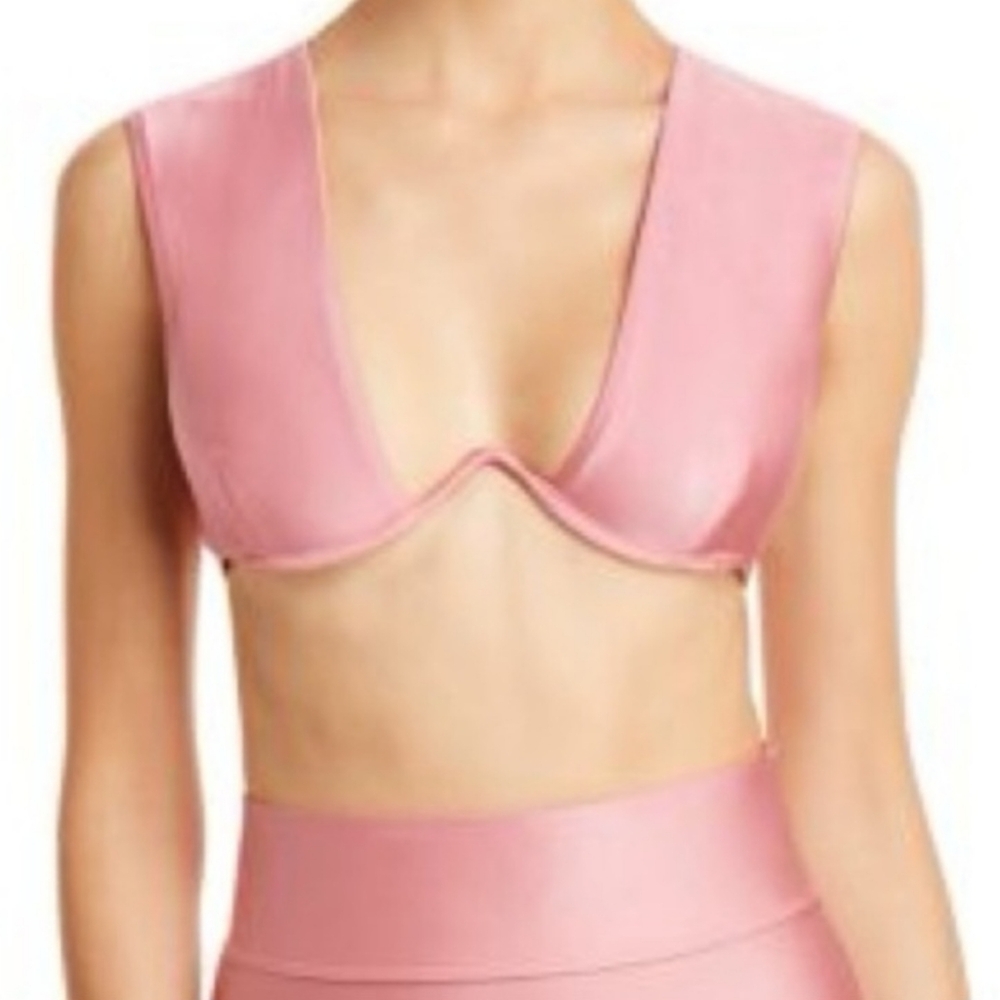 Andrea Iyamah Pink Bikini Top